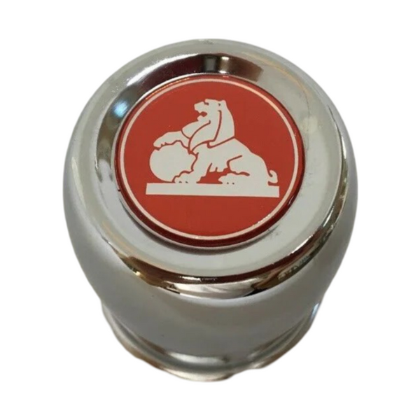 Chrome Steel Centre Cap 63mm Diam. - Red Holden Logo