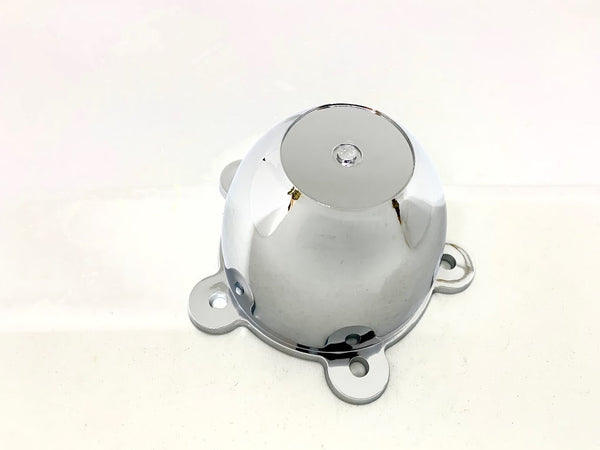 2 Chrome Coated 5 Ear American Racing Torque Thruster D 4 x Centre Caps