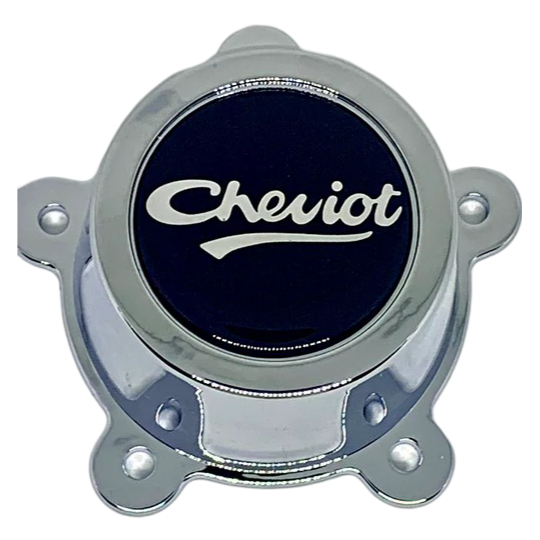 Chrome Coated 5 Ear Screw On Centre Caps Set of 4 - With Optional Logo