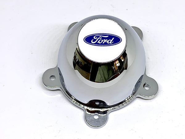 2 Chrome Coated 5 Ear American Racing Torque Thruster D 4 x Centre Caps