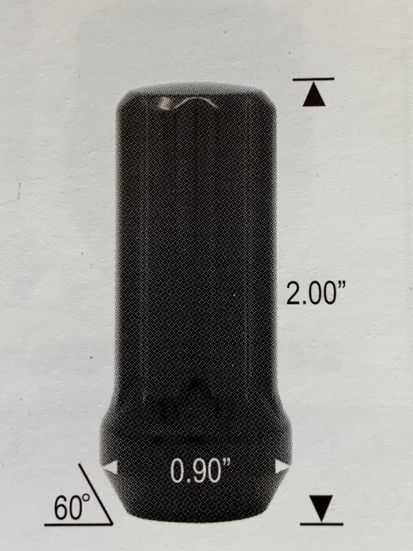 Chrome 7 Spline Lock Tuner Wheel Nut 14mm x 1.5 Thread x 50mm Height