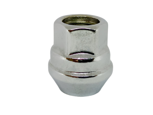 Chrome Open-End Wheel Nut 12 mm x 1.25 Thread x 25mm Height