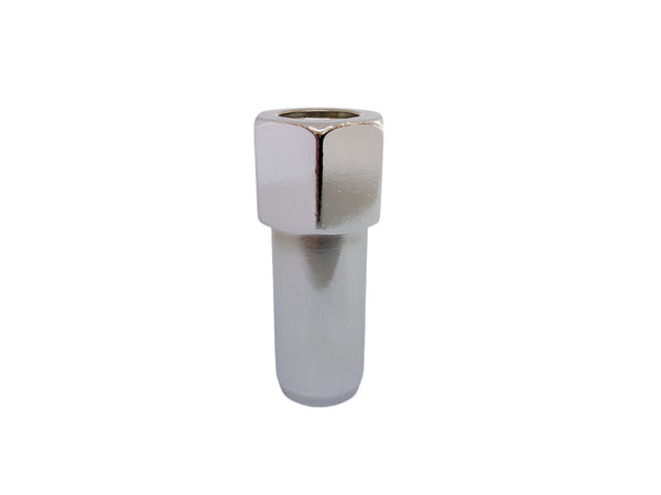 Chrome Open End Weld Wheel Nut 12mm x 1.25 Thread x 33mm Shank Length