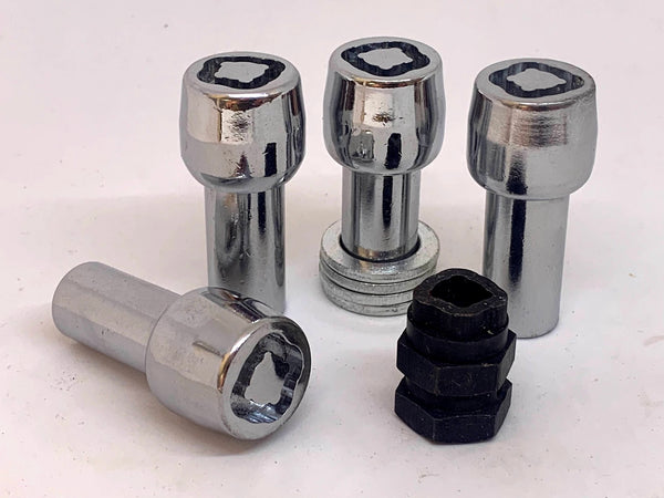 Weld Wheel Lock Nut Set 12mm x 1.5 Thread x 33mm Shank Length