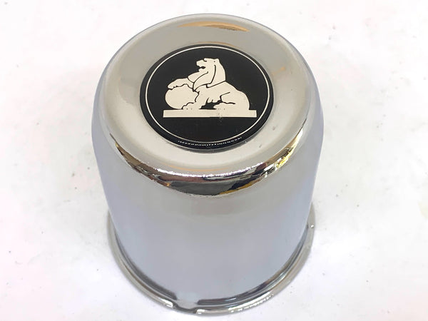 Chrome Steel Centre Cap 67.5mm Diam. Black Holden Logo