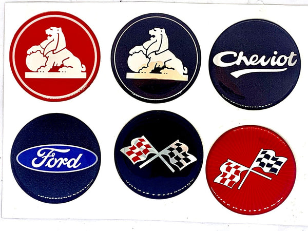 4 Appliance Uni Lug Wire Wheels 3 Bar Spinners Centre Caps w/ Appliance Logo