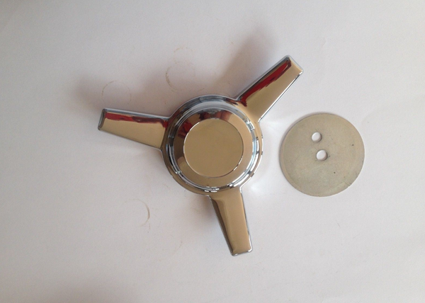 Chrome Alloy Cragar SS Wheel 3 Bar Spinner Cap + Adaptor Plates (Set of 2)