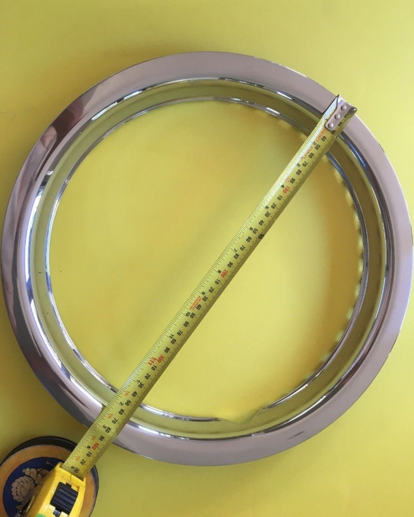 Stainless Steel Dress Trim Rings Set of 2 trims- 14" x 6" Wheels