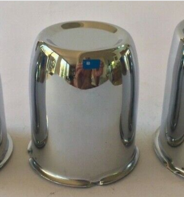 Chrome Steel Centre Cap 63mm Diam. - Red Holden Logo