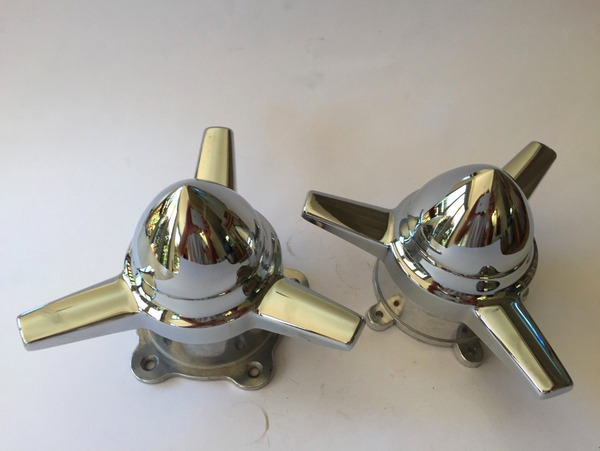 Chrome Alloy Bullet Wheel Spinner Knock-Off Set - Short Base AR TT II