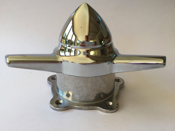 Chrome Alloy Bullet Wheel Spinner Knock-Off Set - Tall Base Early AR