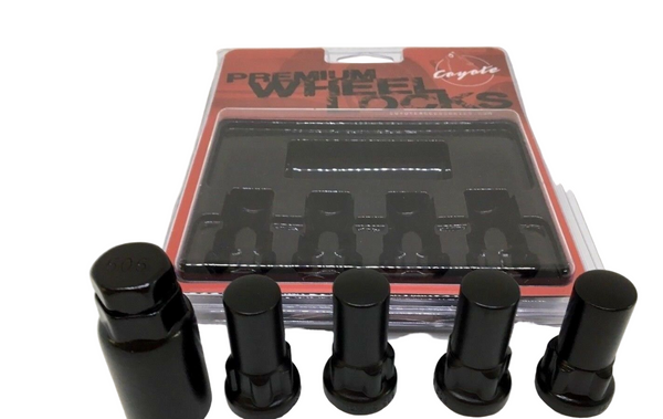 Black Lock Nut Set 14mm x 1.5 Thread x 48mm Height