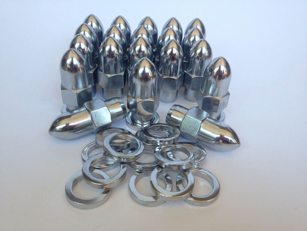 Ford 20pcs Bullet Wheel Nuts & Socket Centerline Convo Pro 1/2" UNF Thread