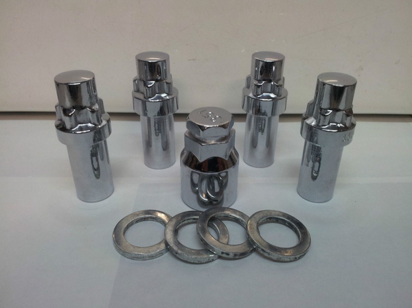 Weld Wheel Lock Nut Set 1/2" UNF Thread x 33mm Shank Length