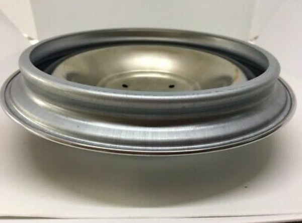 Rallye Wheel 2 Bar Spinner Hub Cap Chrome Steel 7" Inner Lip