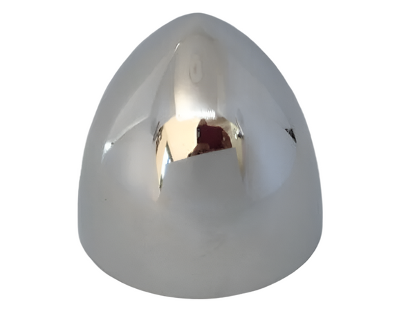Chrome Steel Bullet Centre Cap 75mm Diam.