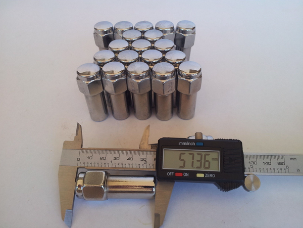 Chrome Weld Wheel Nut 7/16" UNF Thread x 33mm Shank Length