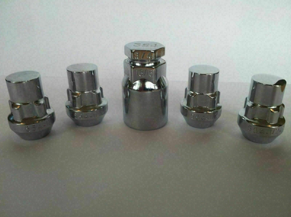 Chrome Lock Nut Taper Seat Set 1/2" UNF Thread x 30mm Height