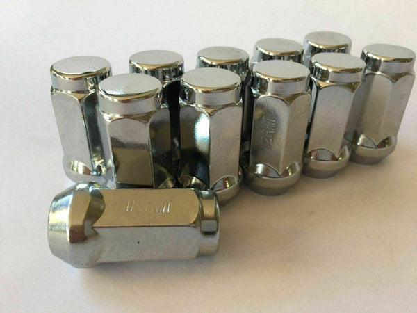 Chrome Wheel Nut 1/2" UNF Thread x 45mm Height