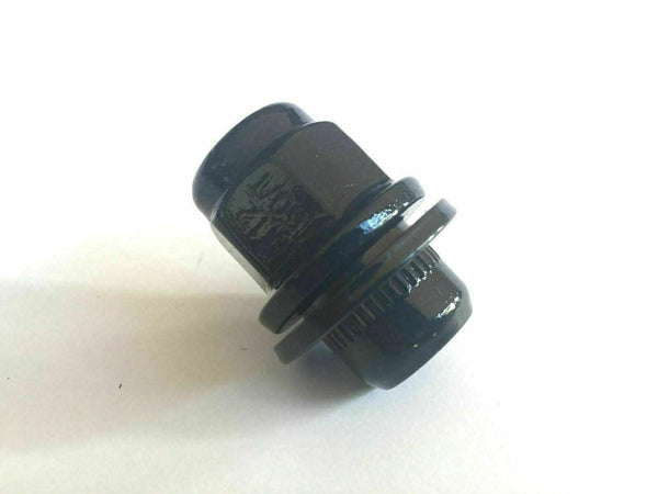 Black OEM Wheel Nut + Attached Washers 12mm x 1.5 Thread x 37mm Height