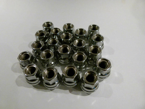Chrome Open-End Wheel Nut 7/16" UNF Thread x 25mm Height