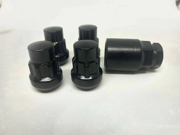 Black Lock Nut Taper Seat Set 12mm x 1.5 Thread x 30mm Height