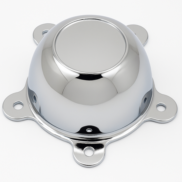 4x Chrome Coated 5 Ear Centre Caps (No Logo)