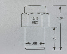 Load image into Gallery viewer, Mopar Chrome Mag Wheel Nut 1/2&quot;Right HandThread x 3/4&quot; Shank Length