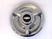 Load image into Gallery viewer, Rallye Wheel 3 Bar Spinner Hub Cap Chrome Steel 7&quot; Inner Lip