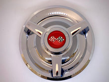 Load image into Gallery viewer, Rallye Wheel 3 Bar Spinner Hub Cap Chrome Steel 7&quot; Inner Lip