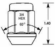 Load image into Gallery viewer, Black Acorn Bulge Wheel Nut 14mm x 1.5 Thread x 35mm Height