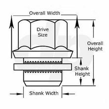 Load image into Gallery viewer, Chrome OEM Wheel Nut + Attached Washers 14mm x 1.5 Thread x 46mm Height