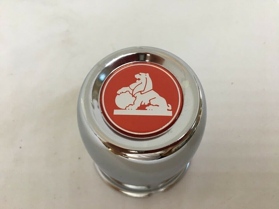 Chrome Steel Centre Cap 63mm Diam. - Red Holden Logo