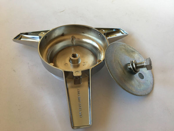 Chrome Alloy Cragar SS Wheel 2 Bar Spinner Cap + Adaptor Plates (Set of 4)