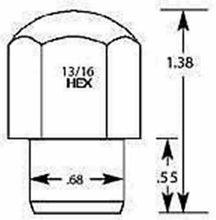 Load image into Gallery viewer, Centerline Convo Pro Wheel Nut 12mm x 1.5 Thread x 0.55&quot; Shank Length