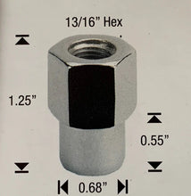 Load image into Gallery viewer, Centerline Convo Pro Open End Mag Nut 12mm x 1.25 Thread x 0.55&quot; Shank Length