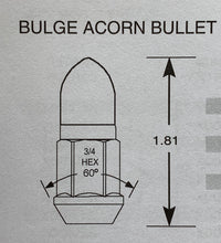 Load image into Gallery viewer, Bullet Wheel Nut  1/2&quot; UNF Thread x 46mm Height