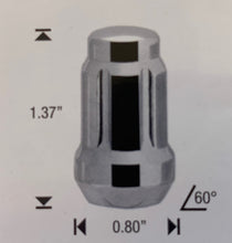 Load image into Gallery viewer, Chrome Spline Lock Tuner Wheel Nut 7/16&quot; UNF Thread x 35mm Height