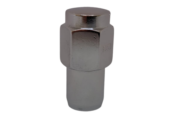 Chrome Mag Wheel Nut 1/2" UNF Left-hand Thread x 20mm Shank Length