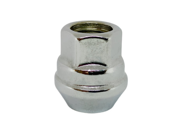 Chrome Open-End Wheel Nut 12 mm x 1.5 Thread x 25mm Height (17mm Hex Head)
