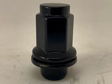 Load image into Gallery viewer, Black OEM Wheel Nut + Attached Washers 12mm x 1.5 Thread x 47mm Height