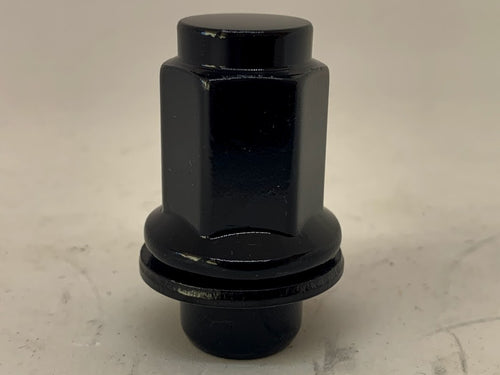 Black OEM Wheel Nut + Attached Washers 12mm x 1.5 Thread x 47mm Height