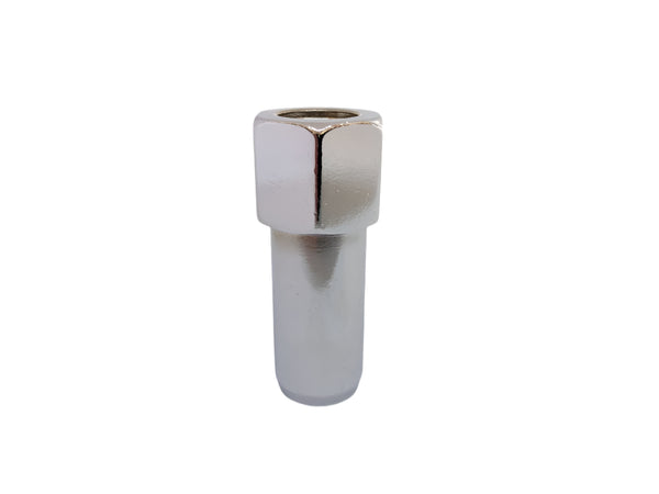 Chrome Open End Weld Wheel Nut 1/2" UNF Thread x 33mm Shank Length