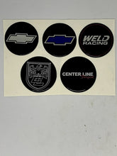 Load image into Gallery viewer, Chrome Coated 5 Ear Screw On Centre Caps Set of 4 - With Optional Logo