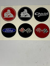 Load image into Gallery viewer, Chrome Coated 5 Ear Screw On Centre Caps Set of 4 - With Optional Logo