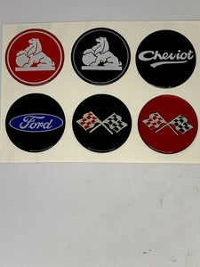 Chrome Coated 5 Ear Screw On Centre Caps Set of 4 - With Optional Logo