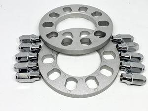 Alloy Wheel Spacer Set + 10 Wheel Nut Bundle - 1/2" Thick Spacers
