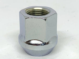 Chrome Open-End Wheel Nut 1/2" UNF Thread x 25mm Height