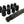 10 Black Spline Lock Tuner Wheel Nuts 1/2