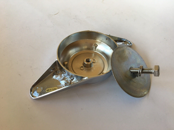 Chrome Alloy Cragar SS Wheel 2 Bar Spinner Cap + Adaptor Plates (Set of 2)